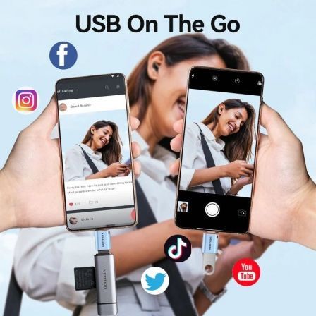 Vention Adaptador OTG USB 3.1 CUBH0 USB Tipo-C Macho USB Tipo-C a Hembra USB Gris Vention Adaptador OTG USB 3.1 CUBH0 USB Tipo-C Macho USB Tipo-C a Hembra USB Gris